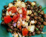 A picture of step 2 of Black chickpeas Salad (Kala chana salad).