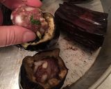 A picture of step 5 of Eggplants with Surprise Meatballs.