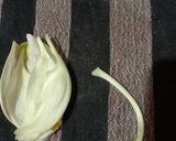 A picture of step 1 of Bok phool or heron flower Pakoda.
