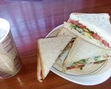 A picture of step 5 of Bread omelette sandwich.