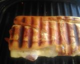 A picture of step 3 of Mandys pressed sandwich.