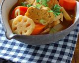 A picture of step 2 of Japanese-Style Curry Soup with Fishcakes and Root Vegetables.