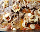 Lecsós tarja, sütőben sütve recept fázis 4 fotója