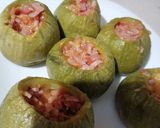Foto del paso 3 de la receta: Calabacitas rellenas de jamón y tocino 🥓👩🏻🍳