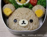 A picture of step 7 of Simple Character Bento Rilakkuma Rice Ball.