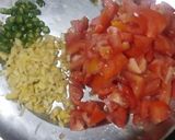 A picture of step 2 of Papad Chaat.