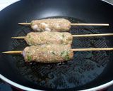 A picture of step 5 of Pan Grilled Lamb Kofta Skewers.
