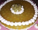 صورة لخطوة 17 من وصفة كيكة🎂 العنب الأخضر😋 بالجيلي