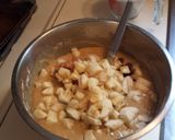 A picture of step 8 of peanut butter banana Chocolate chip cookie bars.