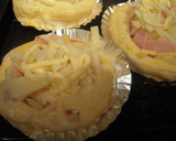 A picture of step 6 of Cheesy Bread with Ham & Onion.