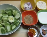 A picture of step 1 of Parwal Malai Curry.