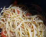 Foto del paso 7 de la receta: Spaghetti de morrón con salsa de morrón picante y falda