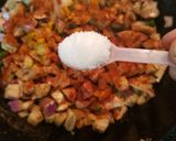 A picture of step 4 of Brinjal Stir fry Poriyal.