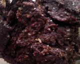 A picture of step 3 of Vickys Double Chocolate & Raspberry Squares GF DF EF SF NF VEGAN.