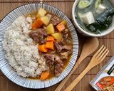 Hình bước làm 5 của món Cơm cà ri bò kiểu Nhật