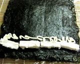 A picture of step 6 of California Rolls with Cream Cheese.