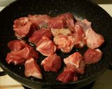 A picture of step 3 of Braised Diced Pork and Daikon Radish with Chinese 5-Spice.