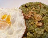 Foto langkah ke 4 dari resep Nasi goreng hijau sirataki jambal kecombrang #keto #debm.