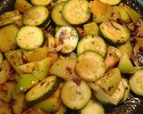 A picture of step 3 of Fried green tomato warm salad.
