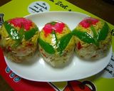 A picture of step 10 of Cute and Tiny Gomoku Sushi Cake For Cherry Blossom Viewing.