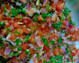 A picture of step 3 of Italian salsa.