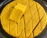 A picture of step 8 of Moong Dal Dhokla.