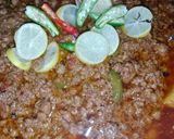 A picture of step 5 of Qeema biryani.