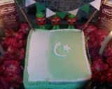 A picture of step 6 of Flag cake.