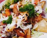 A picture of step 3 of Papdi chaat.