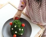 A picture of step 9 of Broccoli Christmas Tree Salad.