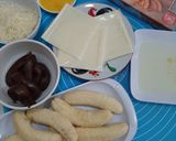 Foto langkah ke 1 dari resep Banana Choco Cheese Puff Pastry.