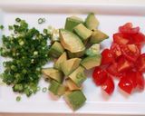 A picture of step 3 of Chinese Style Tofu Somen Noodles with Avocado and Tomato.