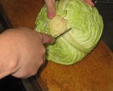 A picture of step 1 of Cabbage Rolls Simmered in Tomato Sauce.