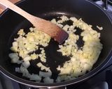 Une image de l'étape 3 de Macaronis au gorgonzola,bacon et tomates cerises façon one pot pasta.