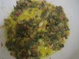 Colchón de papas con salsa de verdeo