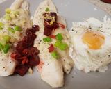 A picture of step 5 of Late Breakfast Early Lunch, Poached Cod & poached Egg😀.