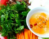 A picture of step 7 of Phở Cuốn (Vietnamese Rice Noodle Rolls).