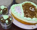 A picture of step 7 of Azadi Heart Cake💚.
