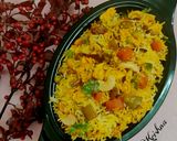 A picture of step 6 of Hyderabadi Veg Dum Biryani.