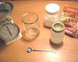 A picture of step 1 of Fizzy Bread Starter using Natural Leaven.