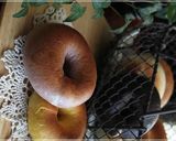 A picture of step 14 of Pink Marbled Bagels Made with Red Sweet Potatoes.