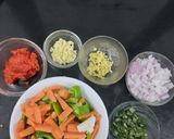 A picture of step 1 of Stir fry veggies in szechuan.
