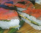 A picture of step 7 of Salmon Sushi Cake for Halloween.