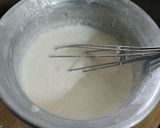 A picture of step 1 of Rajasthani ghevar with white chocolate ganache.