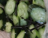 A picture of step 2 of Easy! Lightly Pickled Cucumbers for Hanami and Bento.