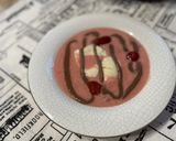 Narancsos epres-málnás krémleves vanília fagylalttal és csoki öntettel 🌸 recept fázis 5 fotója