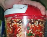 A picture of step 3 of Chilli garlic oil.