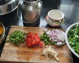A picture of step 1 of Leafy green (fresh green methi bhaji).