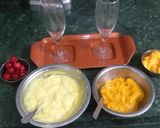 A picture of step 4 of Mango custard pudding.