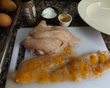 Foto del paso 1 de la receta: Pechugas de pavo rellenas con yogurt a la cúrcuma
